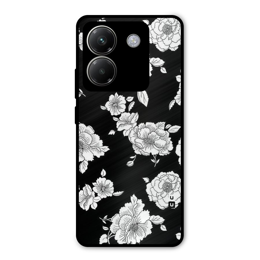 Cool Pattern Flowers Metal Back Case for Poco M7 Pro 5G