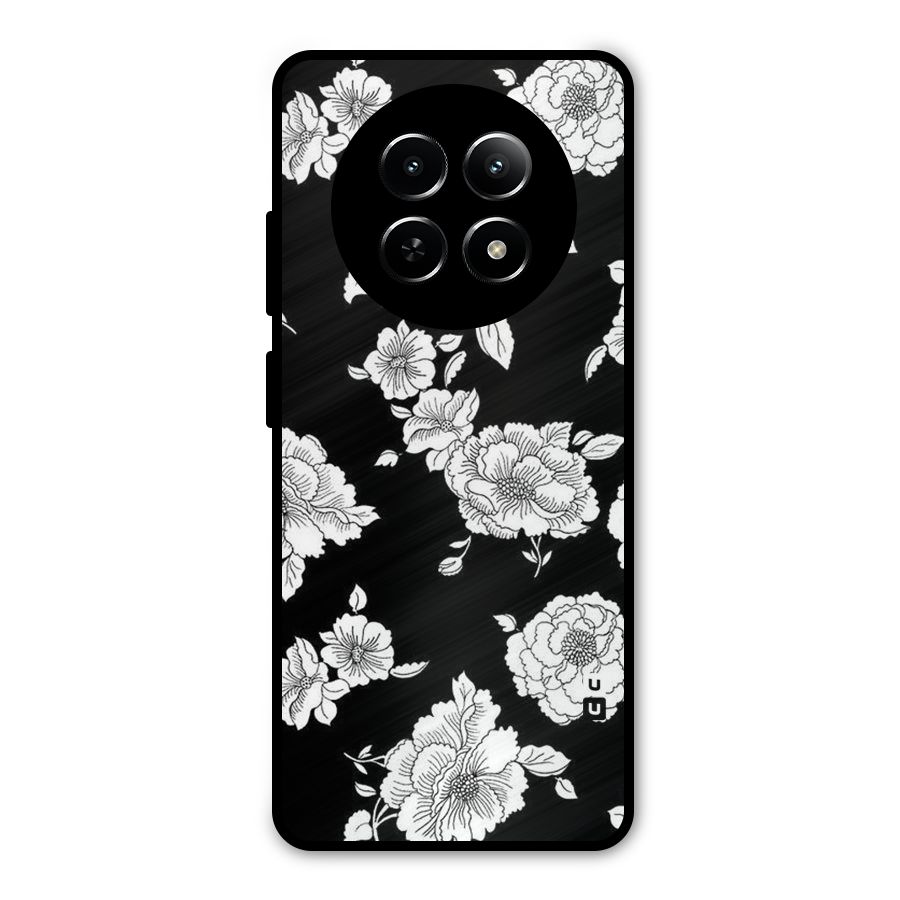 Cool Pattern Flowers Metal Back Case for Realme 13