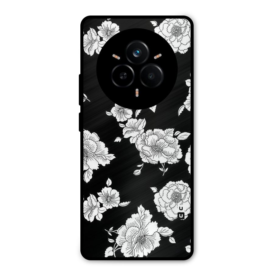Cool Pattern Flowers Metal Back Case for Realme 14 Pro