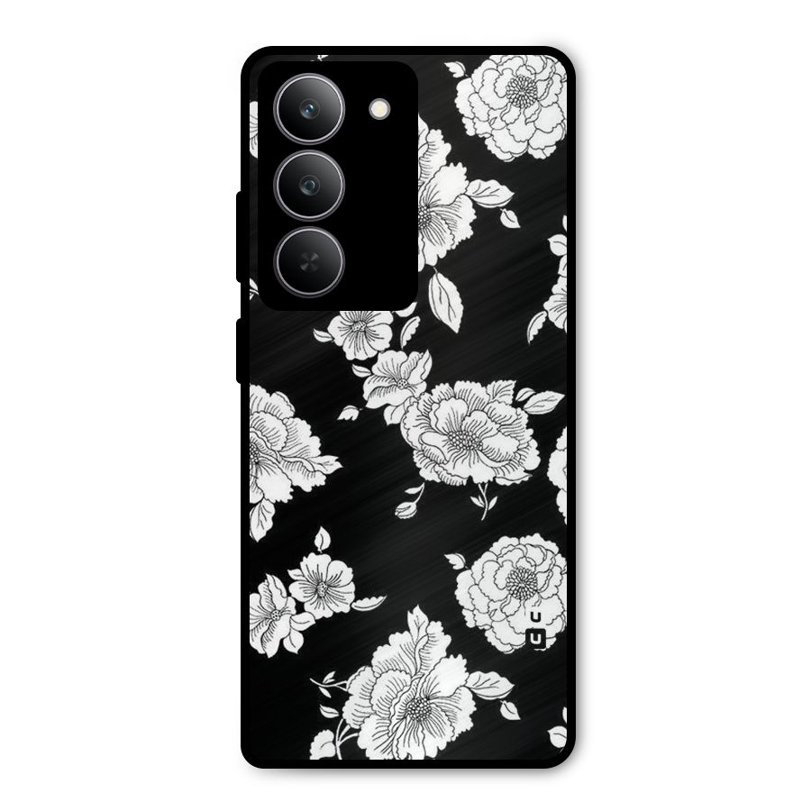 Cool Pattern Flowers Metal Back Case for Realme 14x