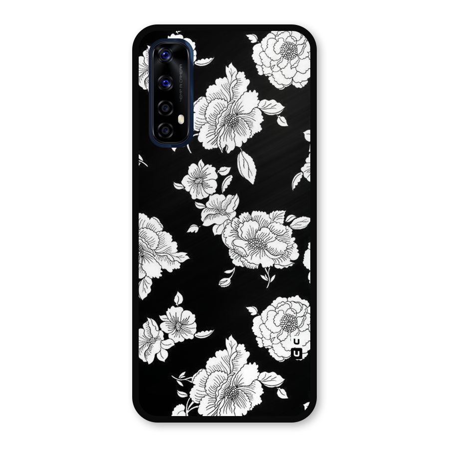 Cool Pattern Flowers Metal Back Case for Realme 7
