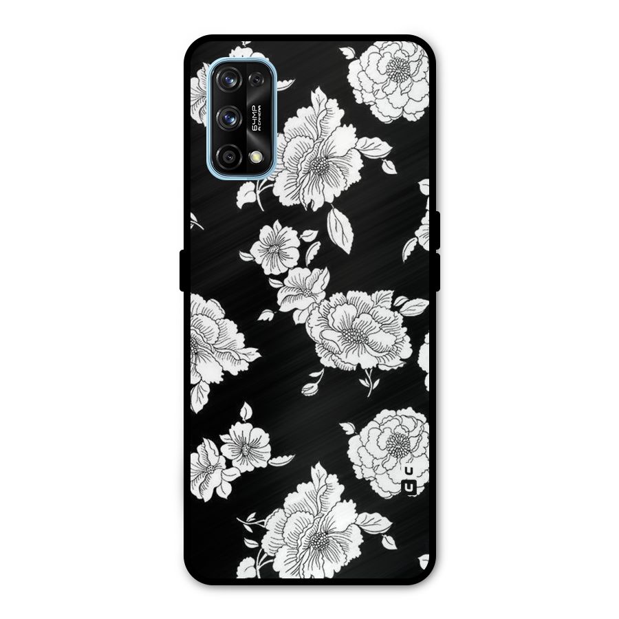 Cool Pattern Flowers Metal Back Case for Realme 7 Pro