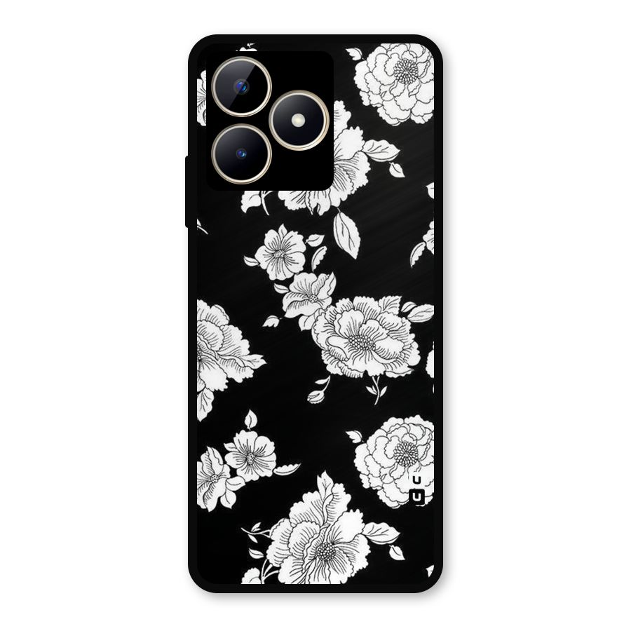 Cool Pattern Flowers Metal Back Case for Realme C53