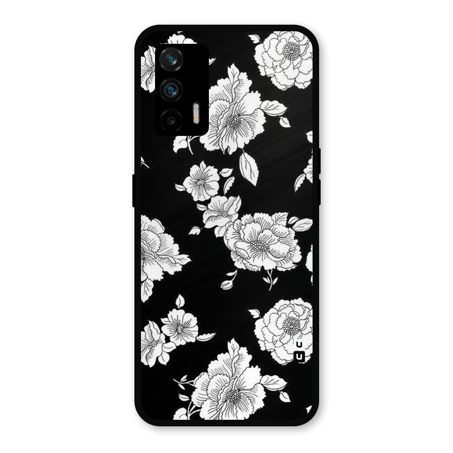 Cool Pattern Flowers Metal Back Case for Realme GT 5G