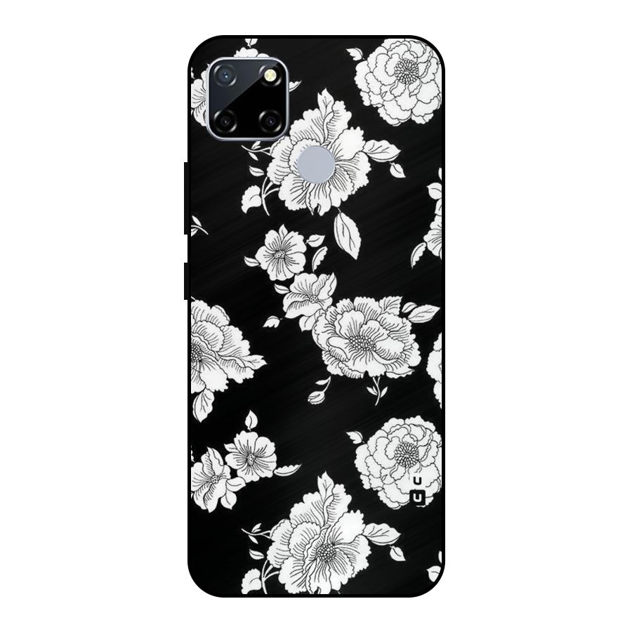 Cool Pattern Flowers Metal Back Case for Realme Narzo 20