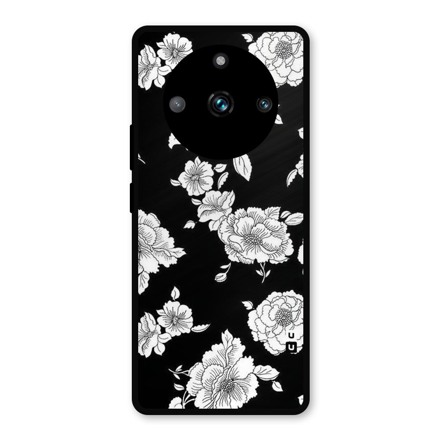 Cool Pattern Flowers Metal Back Case for Realme Narzo 60 Pro