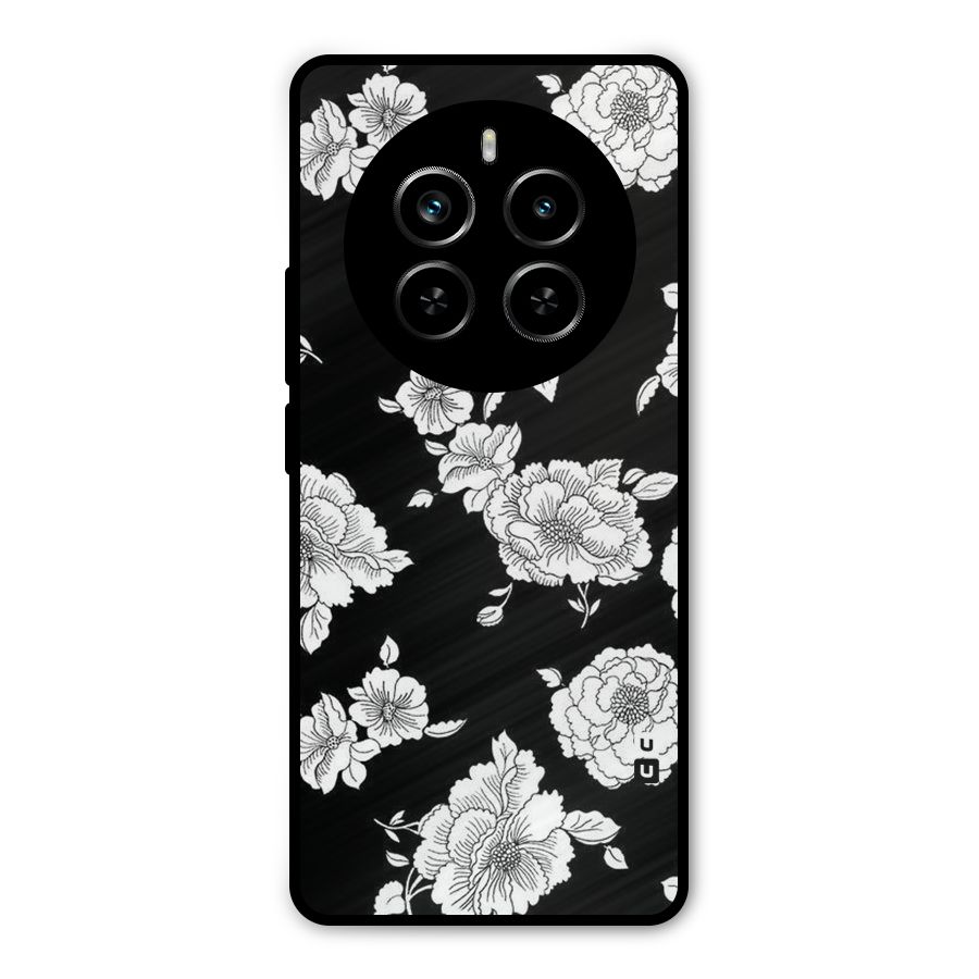 Cool Pattern Flowers Metal Back Case for Realme P1 Pro