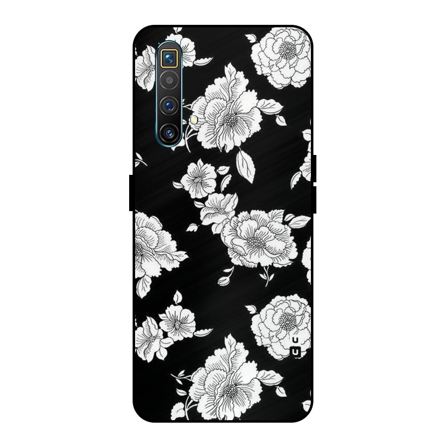 Cool Pattern Flowers Metal Back Case for Realme X3