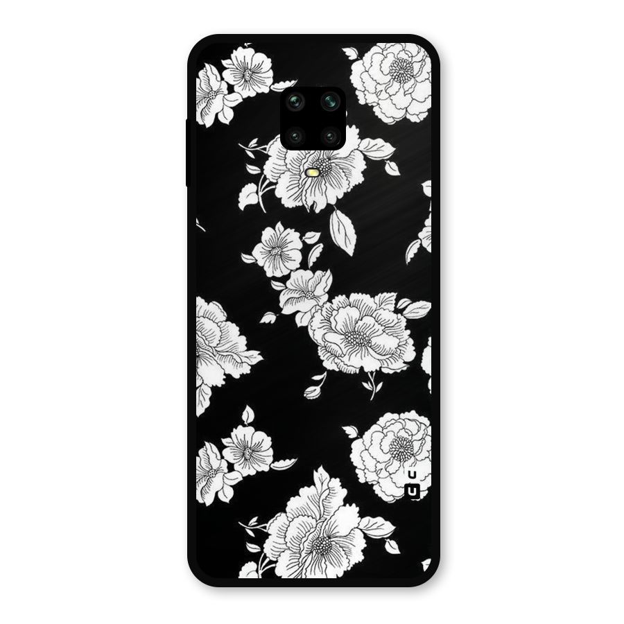 Cool Pattern Flowers Metal Back Case for Redmi Note 10 Lite