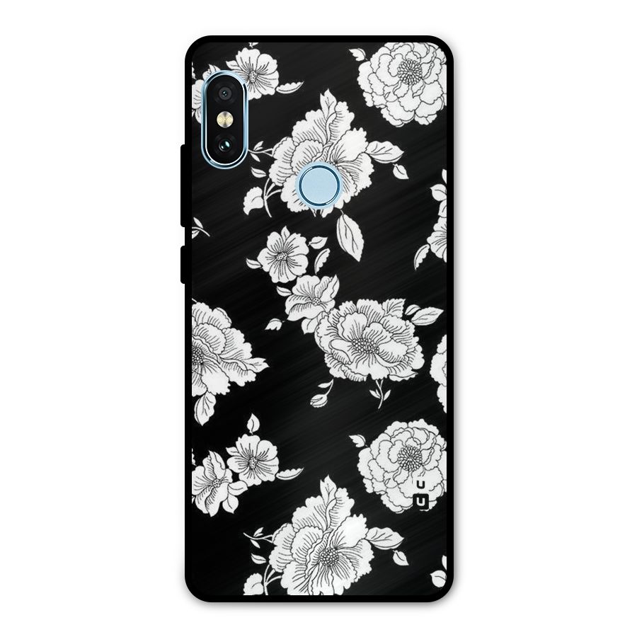 Cool Pattern Flowers Metal Back Case for Redmi Note 5 Pro