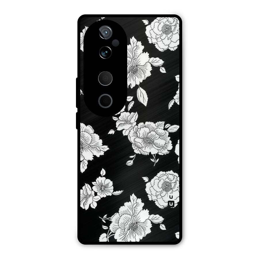 Cool Pattern Flowers Metal Back Case for Vivo T3 Ultra