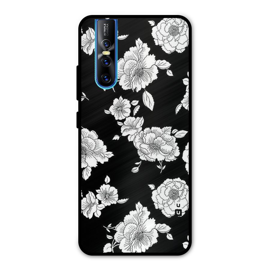 Cool Pattern Flowers Metal Back Case for Vivo V15 Pro