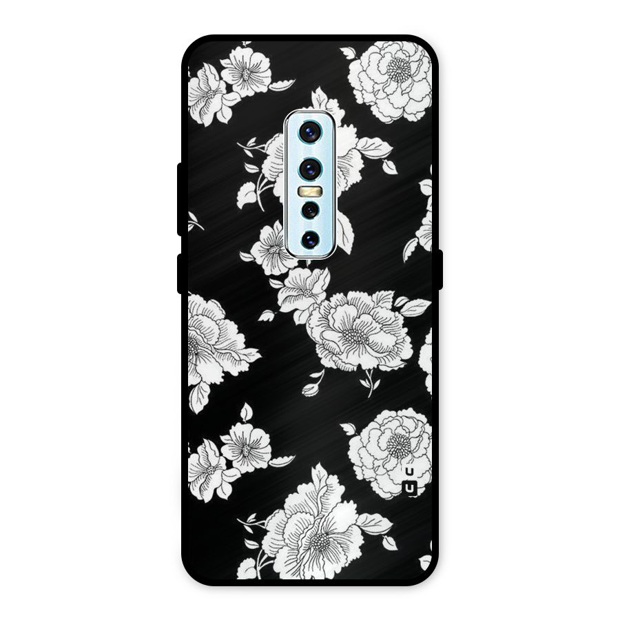 Cool Pattern Flowers Metal Back Case for Vivo V17 Pro