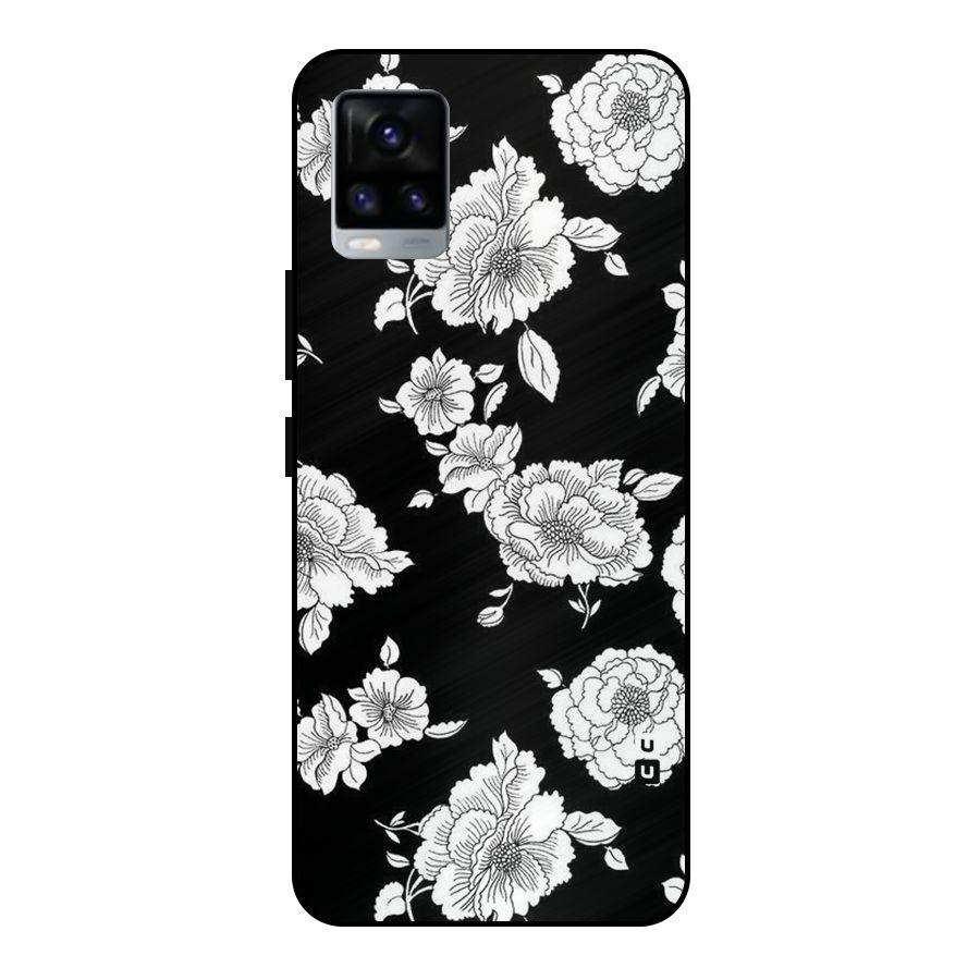 Cool Pattern Flowers Metal Back Case for Vivo V20