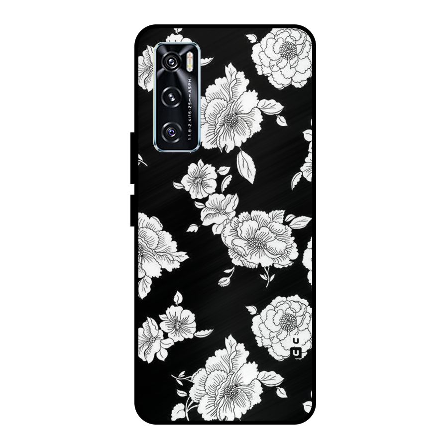 Cool Pattern Flowers Metal Back Case for Vivo V20 SE