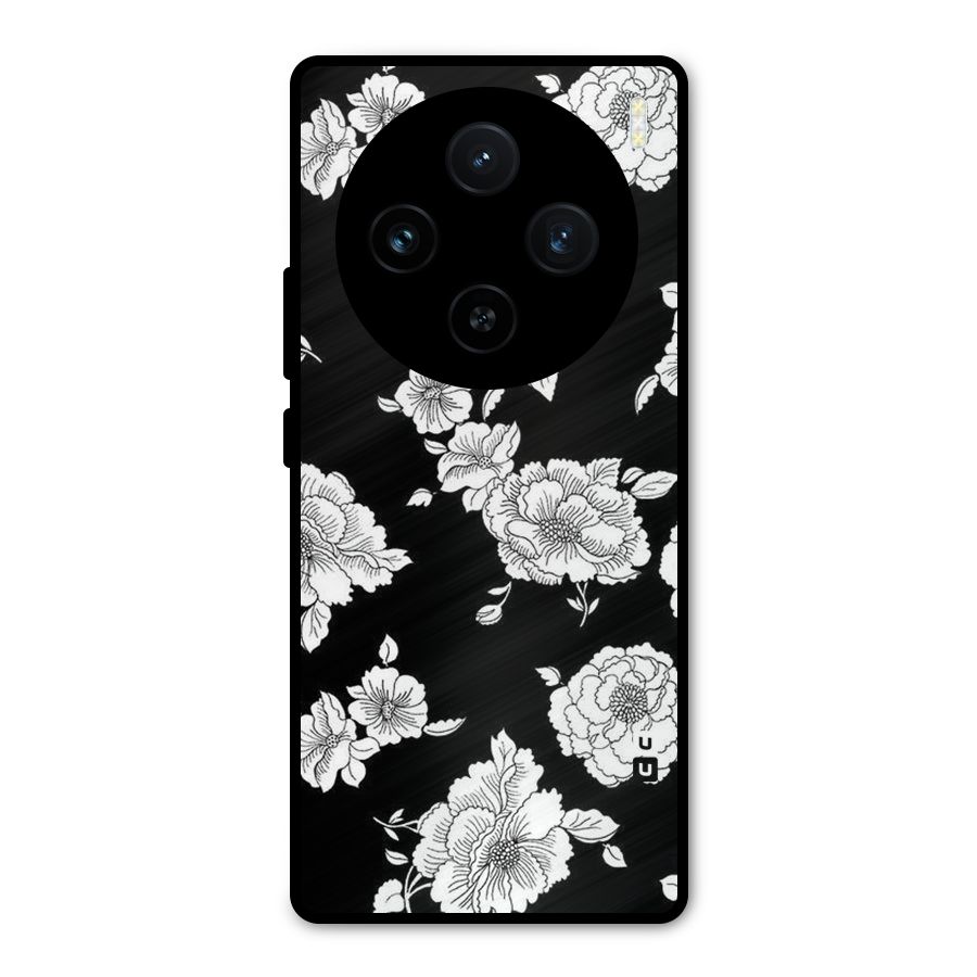 Cool Pattern Flowers Metal Back Case for Vivo X100