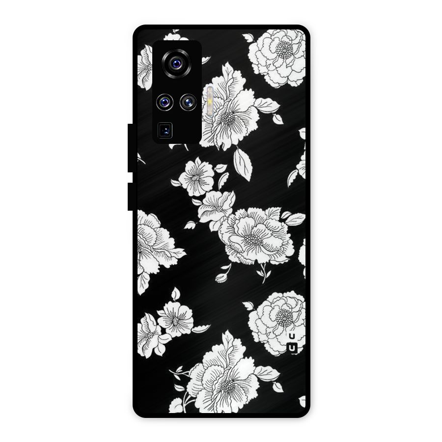 Cool Pattern Flowers Metal Back Case for Vivo X50 Pro