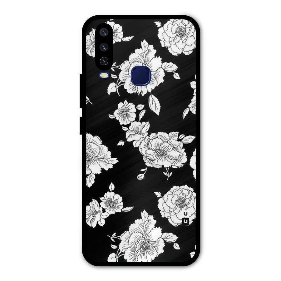 Cool Pattern Flowers Metal Back Case for Vivo Y15