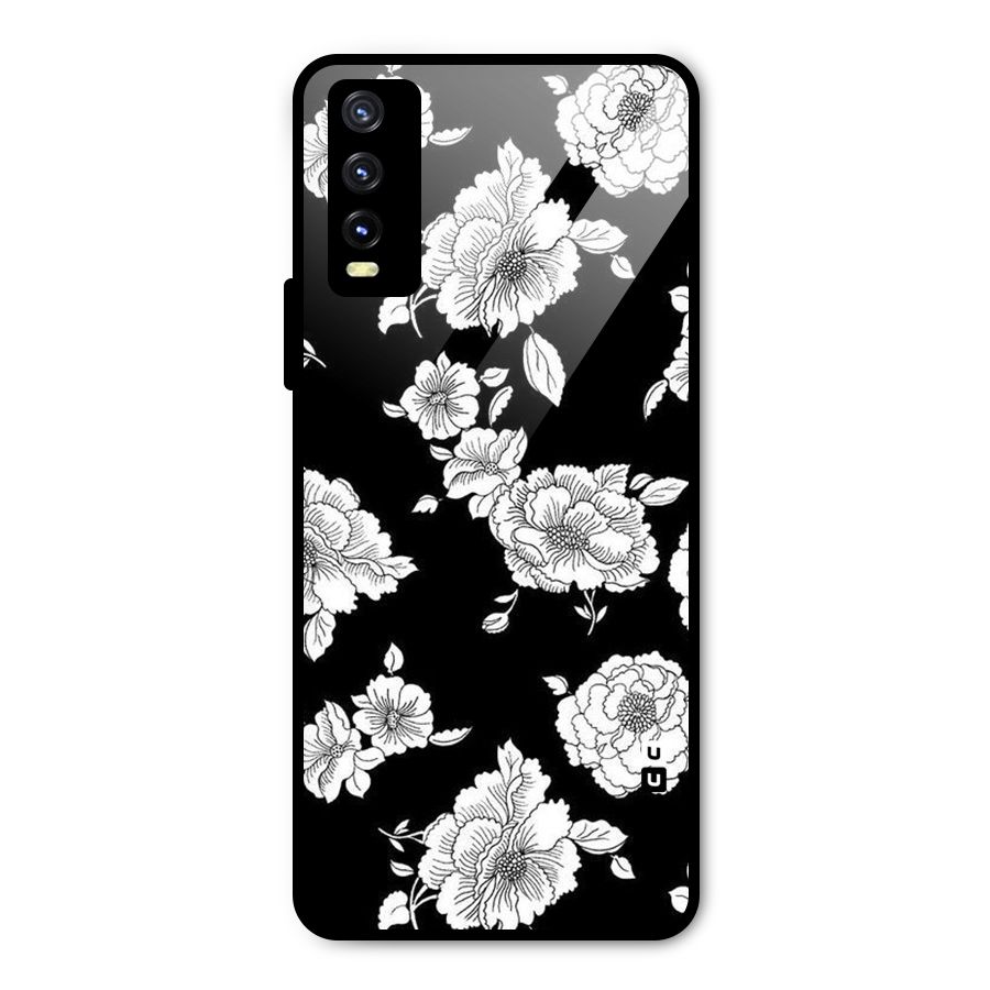 Cool Pattern Flowers Metal Back Case for Vivo Y20