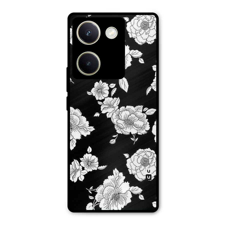Cool Pattern Flowers Metal Back Case for Vivo Y200 Pro