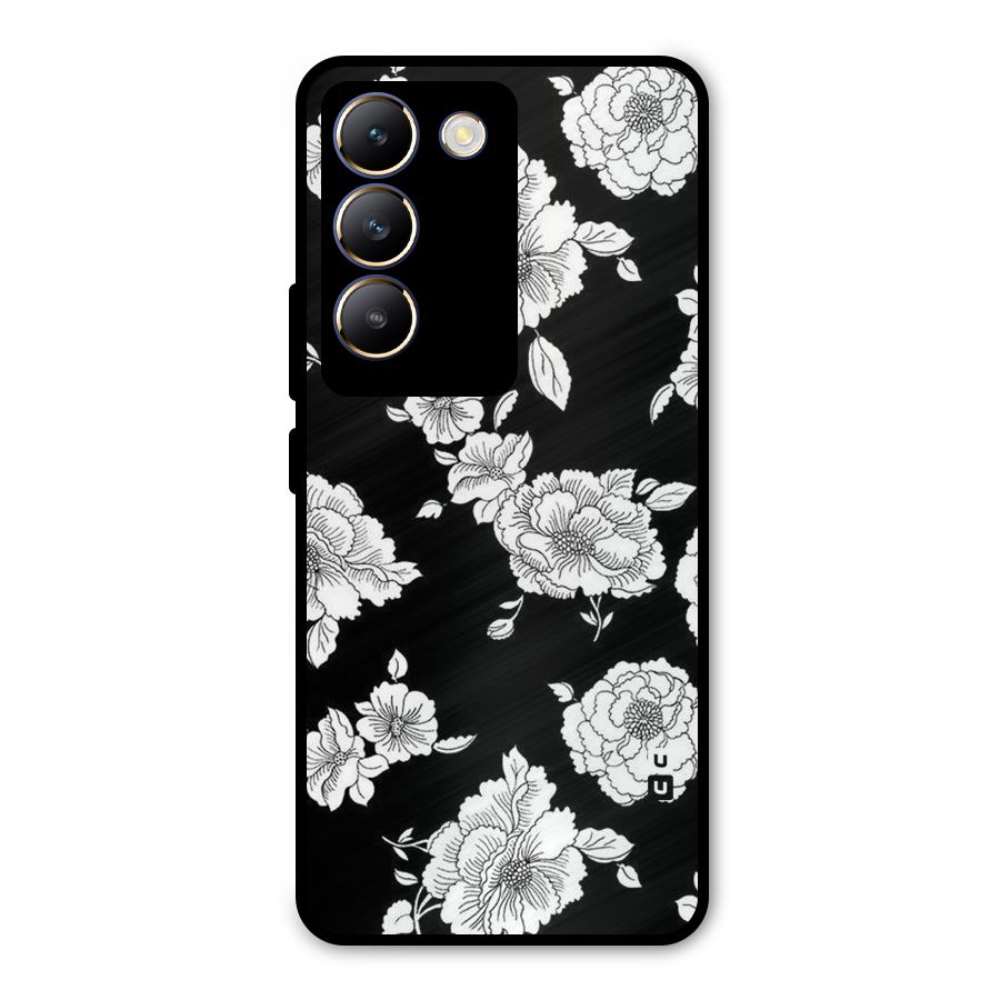 Cool Pattern Flowers Metal Back Case for Vivo Y200e