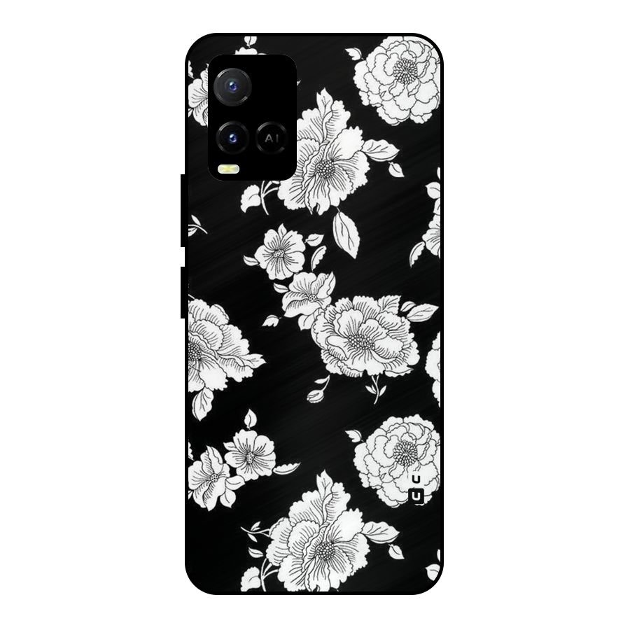 Cool Pattern Flowers Metal Back Case for Vivo Y21