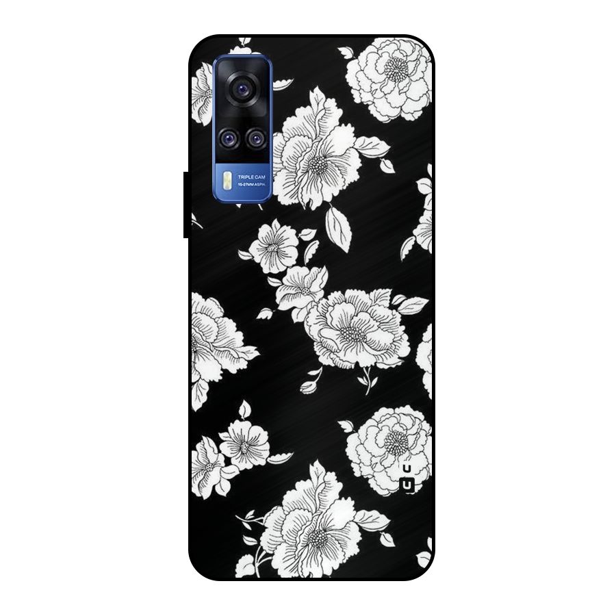 Cool Pattern Flowers Metal Back Case for Vivo Y51