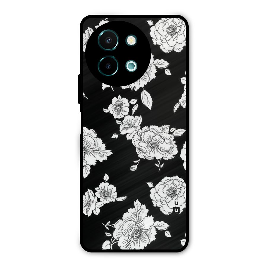 Cool Pattern Flowers Metal Back Case for Vivo Y58