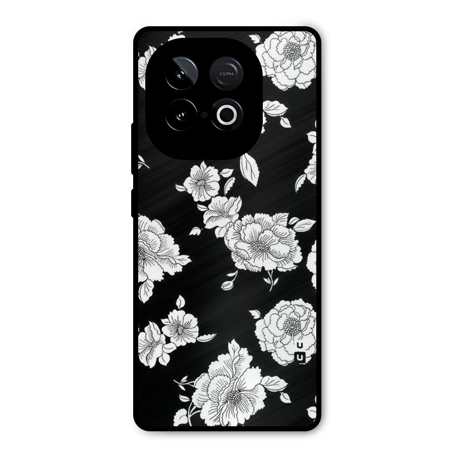 Cool Pattern Flowers Metal Back Case for iQOO Neo 10