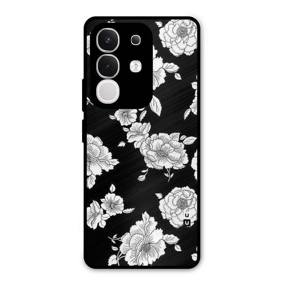 Cool Pattern Flowers Metal Back Case for iQOO Z10x