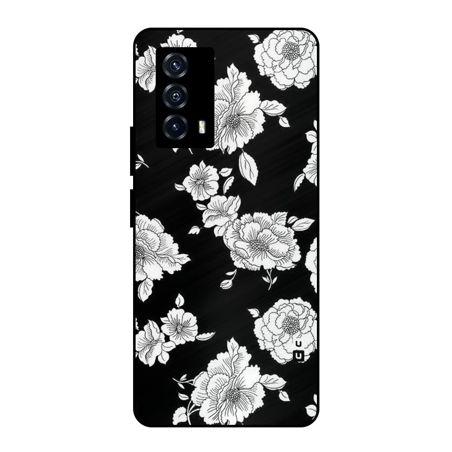 Cool Pattern Flowers Metal Back Case for iQOO Z5