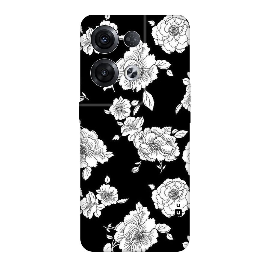 Cool Pattern Flowers Original Polycarbonate Back Case for Oppo Reno8 Pro 5G