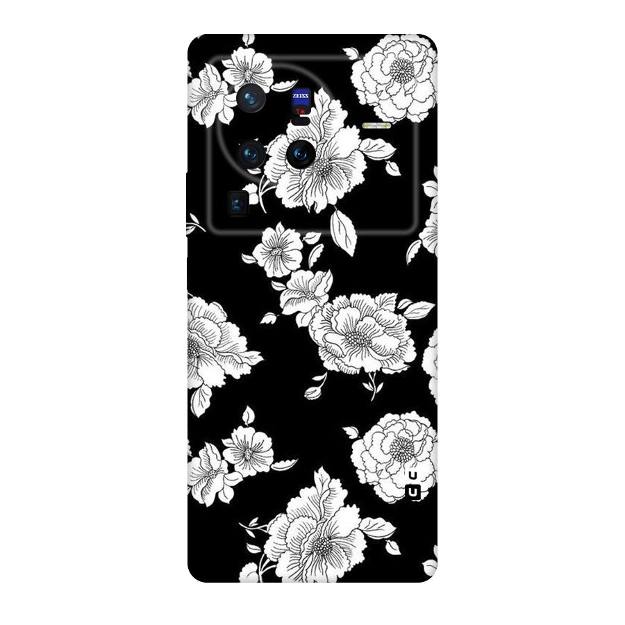 Cool Pattern Flowers Original Polycarbonate Back Case for Vivo X80