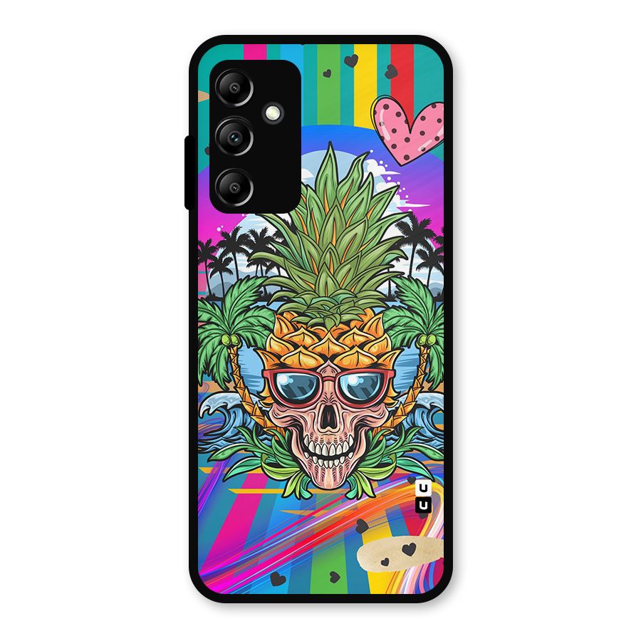 Cool Pineapple Skull Metal Back Case for Galaxy A14 5G