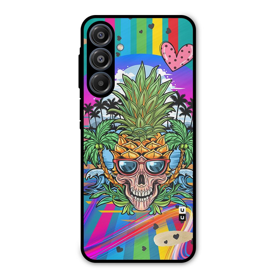 Cool Pineapple Skull Metal Back Case for Galaxy A16 5G