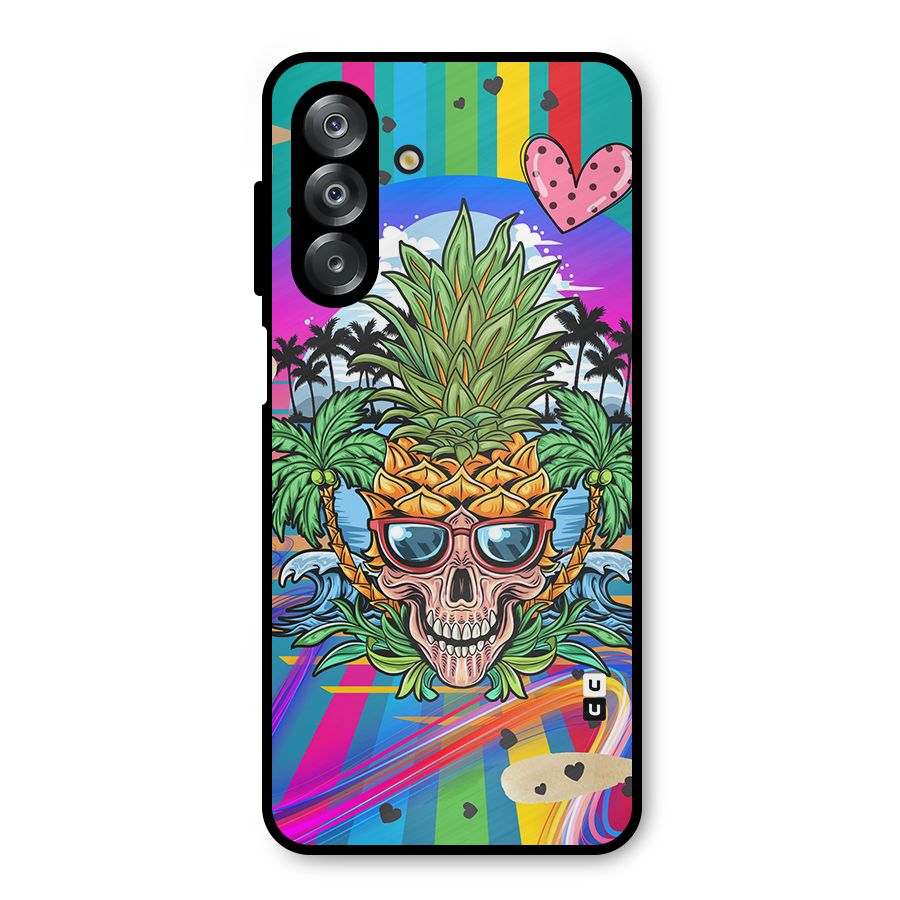 Cool Pineapple Skull Metal Back Case for Galaxy A26