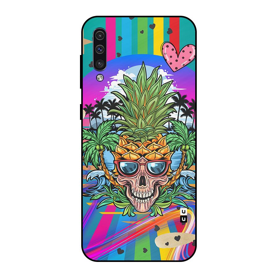 Cool Pineapple Skull Metal Back Case for Galaxy A30s