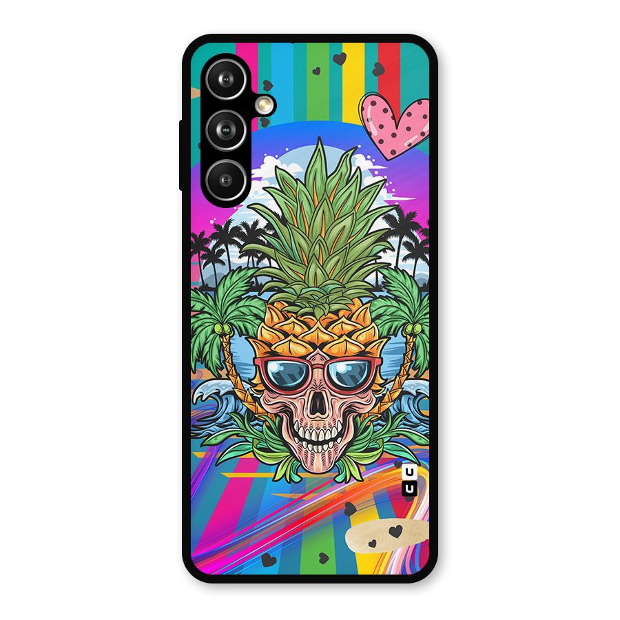 Cool Pineapple Skull Metal Back Case for Galaxy F54