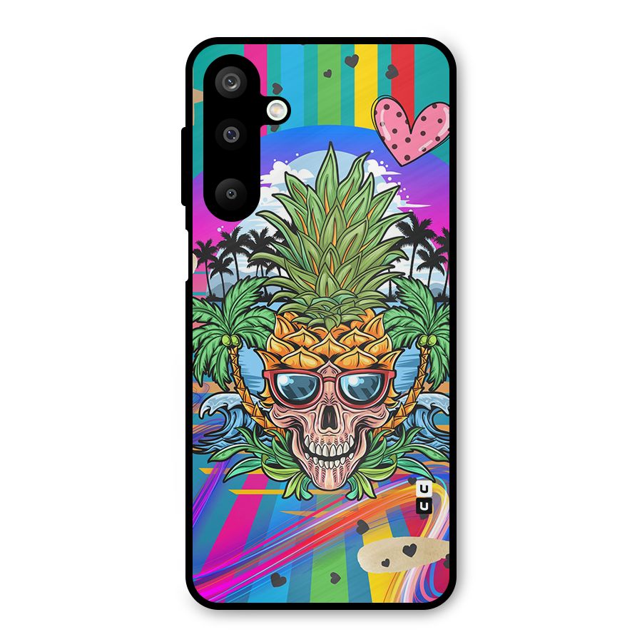 Cool Pineapple Skull Metal Back Case for Galaxy M16