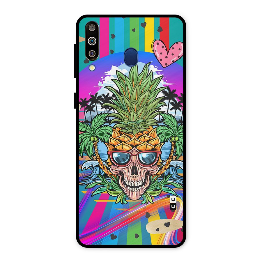 Cool Pineapple Skull Metal Back Case for Galaxy M30