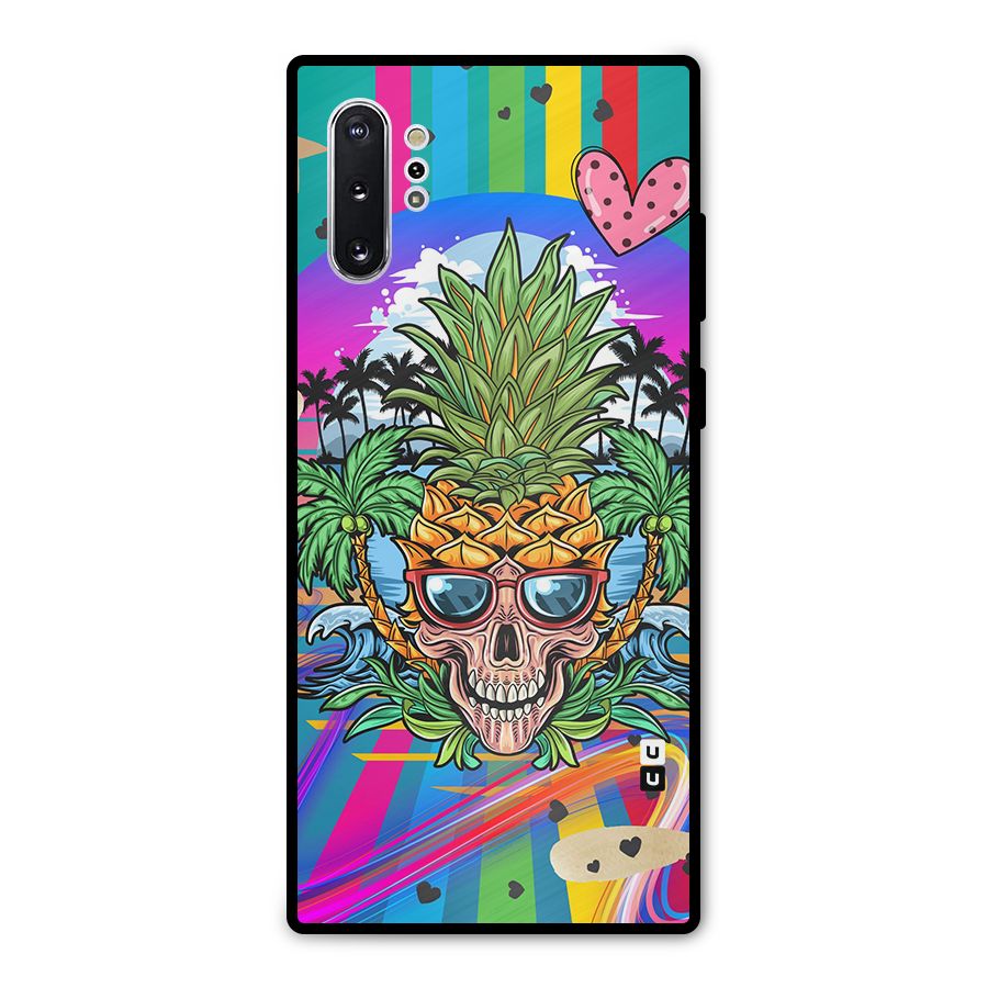Cool Pineapple Skull Metal Back Case for Galaxy Note 10 Plus