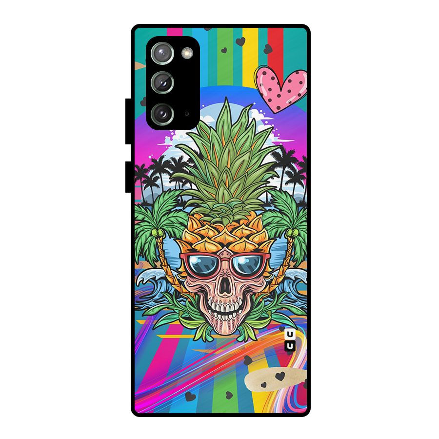 Cool Pineapple Skull Metal Back Case for Galaxy Note 20