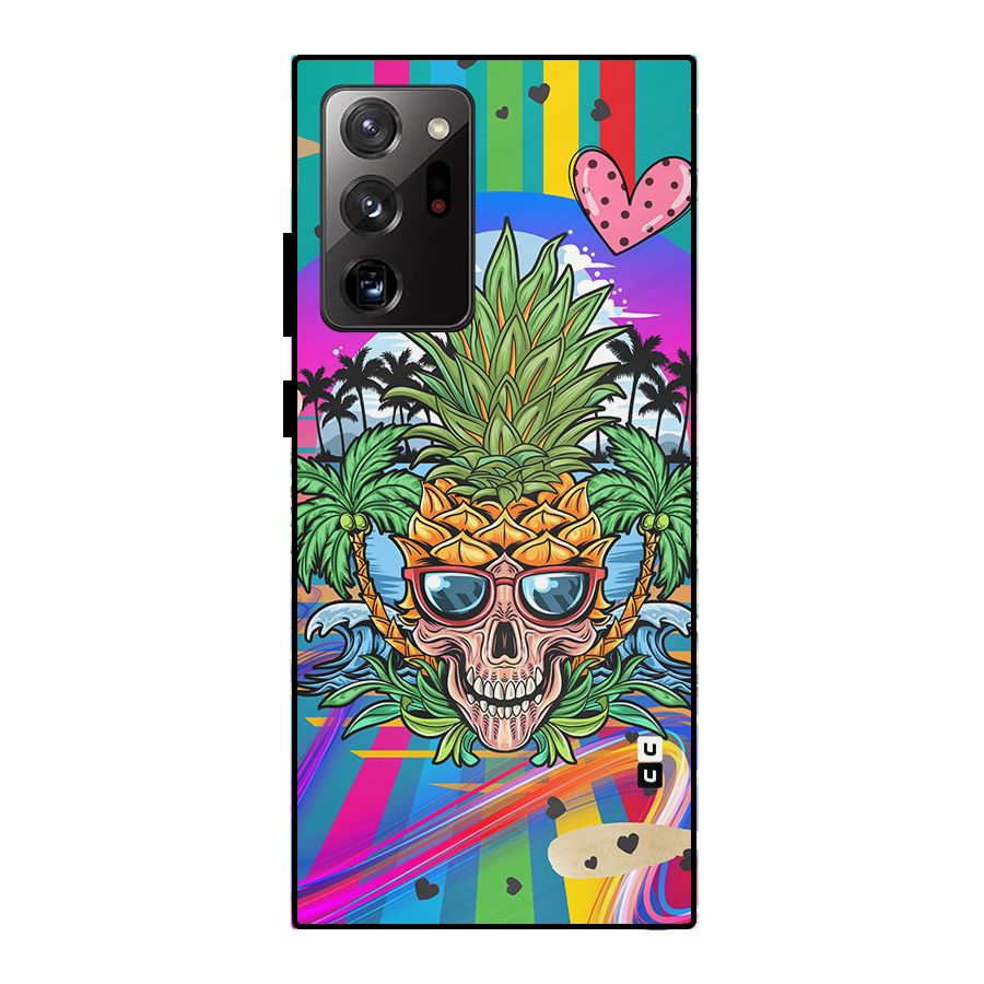 Cool Pineapple Skull Metal Back Case for Galaxy Note 20 Ultra