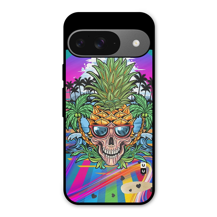 Cool Pineapple Skull Metal Back Case for Google Pixel 9