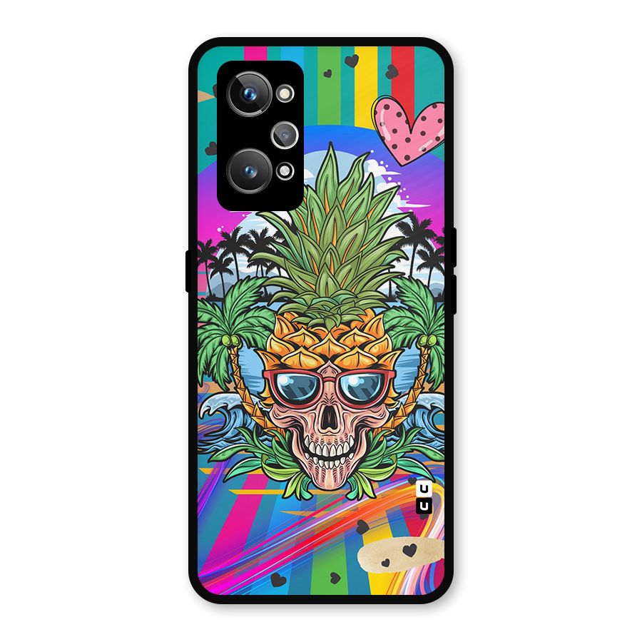 Cool Pineapple Skull Metal Back Case for Realme GT Neo2