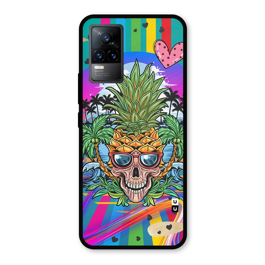 Cool Pineapple Skull Metal Back Case for Vivo Y73