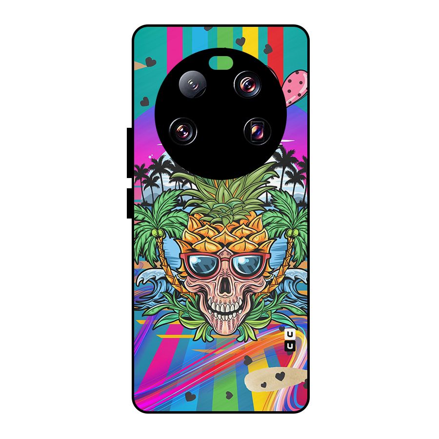 Cool Pineapple Skull Metal Back Case for Xiaomi 13 Ultra