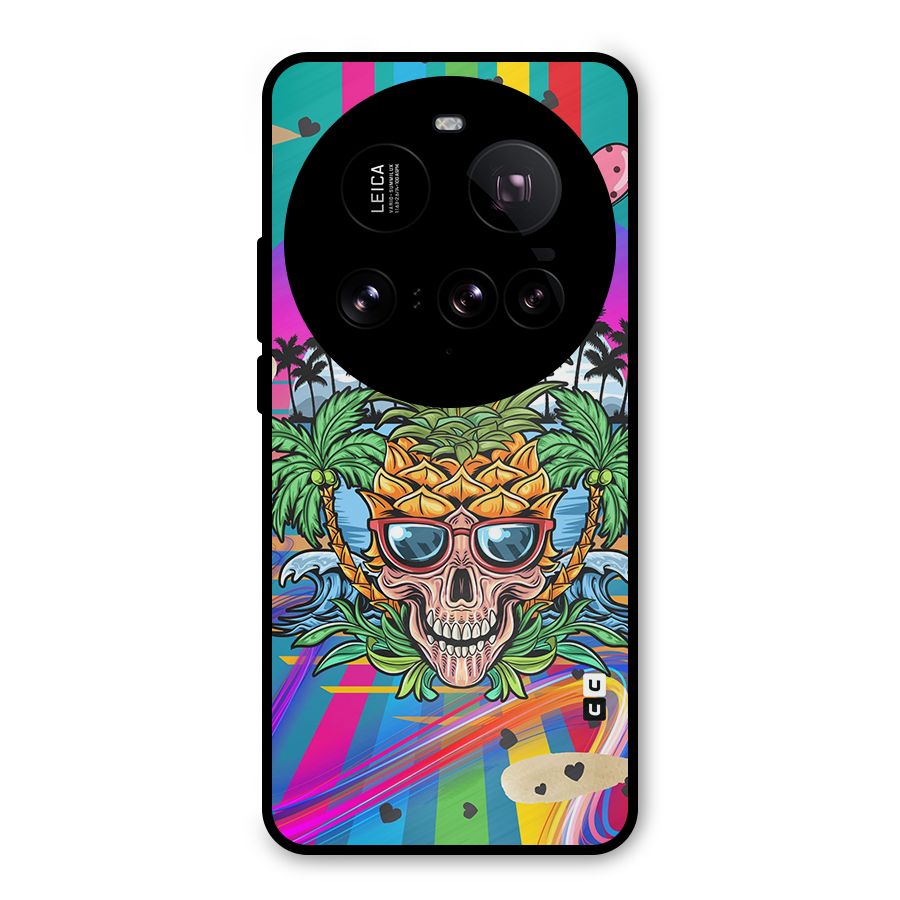 Cool Pineapple Skull Metal Back Case for Xiaomi 15 Ultra
