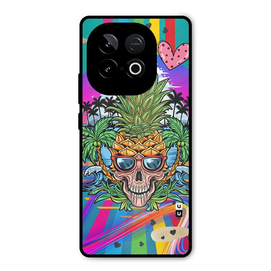 Cool Pineapple Skull Metal Back Case for iQOO Neo 10