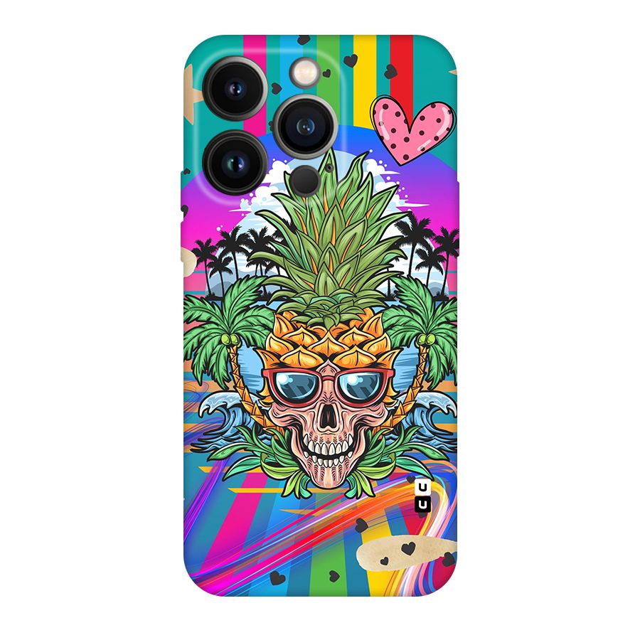 Cool Pineapple Skull Original Polycarbonate Back Case for iPhone 14 Pro